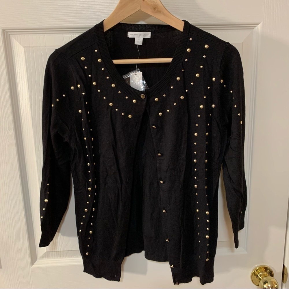 NWT New York & Company Lightweight Studded Cardigan